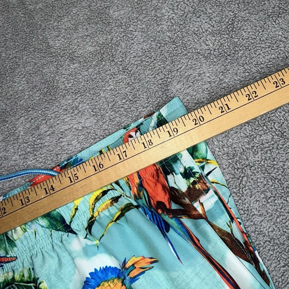 George At‎ The Knee Swim Trunks Mens Size XL (40-42) Multicolored Floral Parrot